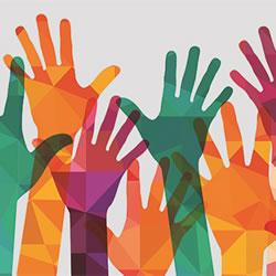 Image of volunteer hands